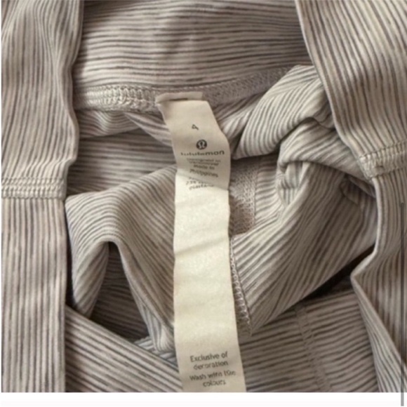 Lululemon Athletica Striped Gray Leggings - Picture 4 of 6